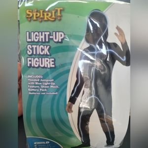 Blue Light-up Stick Figure Costume